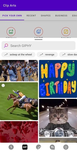 How to insert Giphy images in Benime