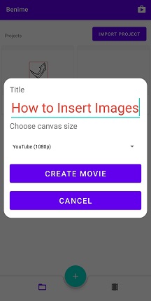 How to insert images in Benime
